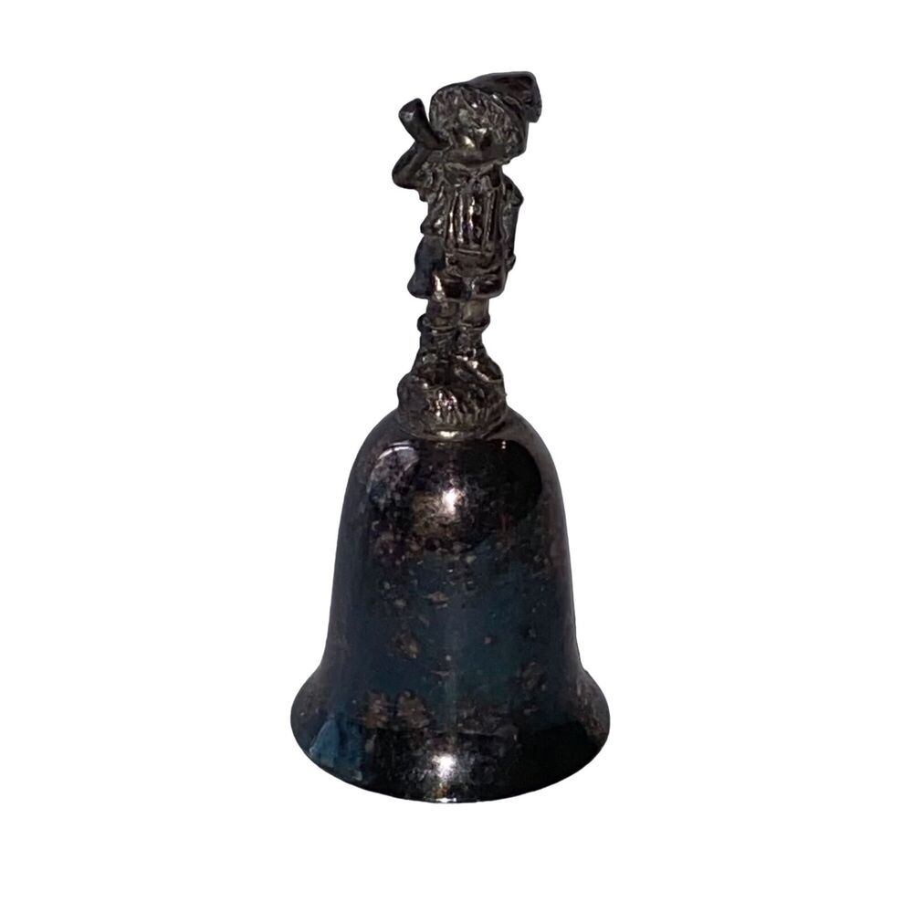 New England Collectors Society Little Boy Blue Silver Plate Bell Nursery Rhyme